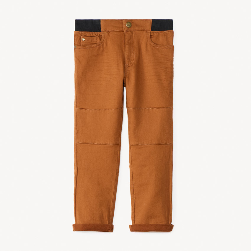Pantalon uni à taille élastiquée pour garçon