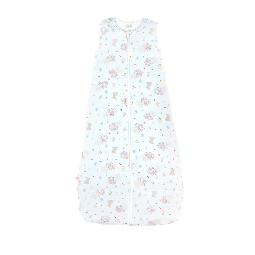 Gigoteuse sans manches en mousseline de coton 100 cm - Lina écru 