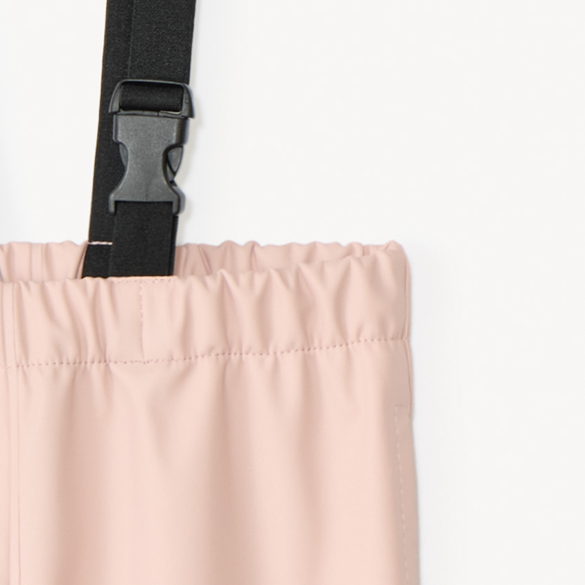 Pantalon de pluie waterproof à bretelles pour bébé fille 