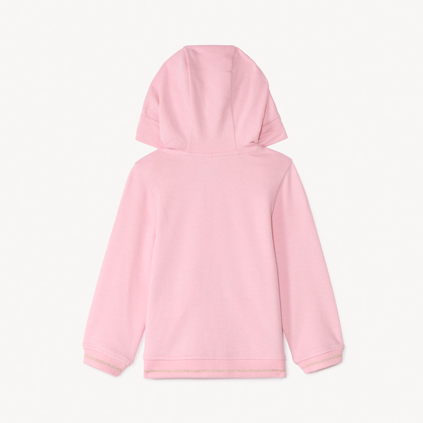 Gilet molleton à capuche ludique pour bébé fille 