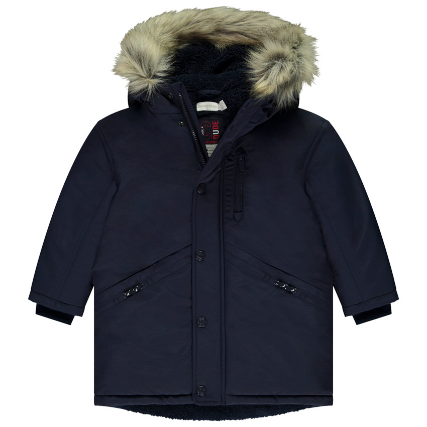 Parka a capuche avec fausse fourrure amovible pour garcon