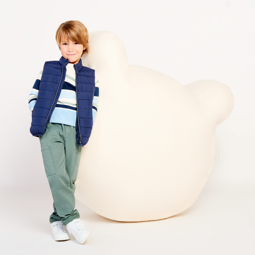 Pantalon effet côtelé à poches pour garçon 