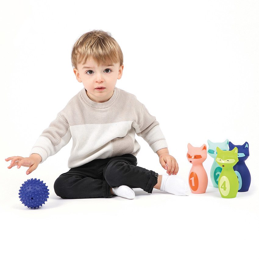 Coffret d'activités dalles en mousse + quilles et formes 