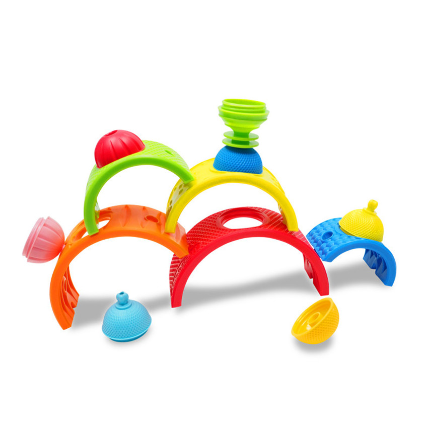 Coffret de 5 arches arc-en-ciel et perles éducatives- 13 pièces  