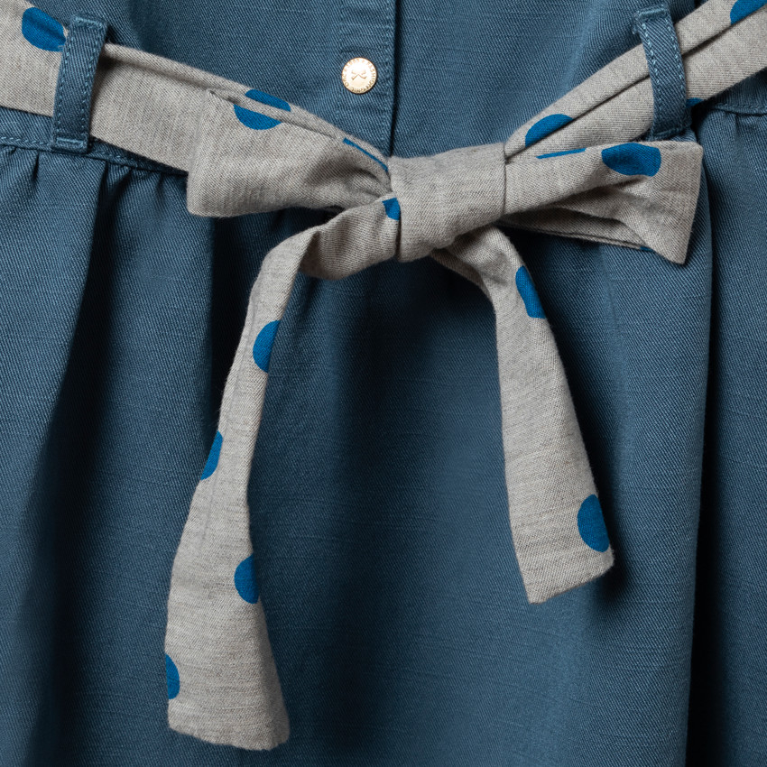 Robe chemise en lyocel manches longues pour fille 