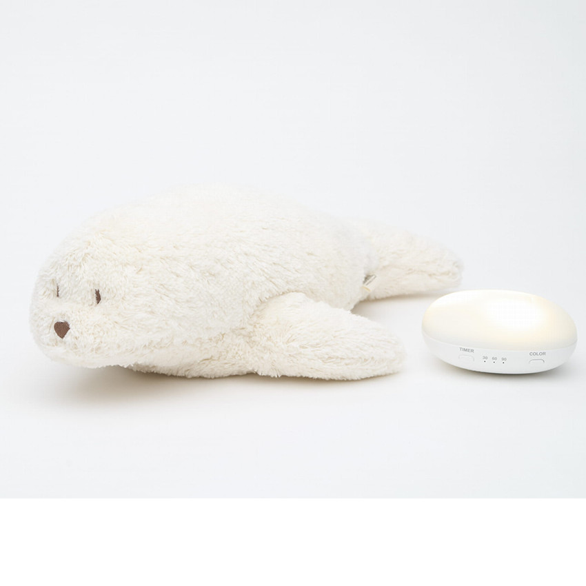 Veilleuse Phoque musicale & sonore The humming Seal 2.0 Bio Blanc Polaire
