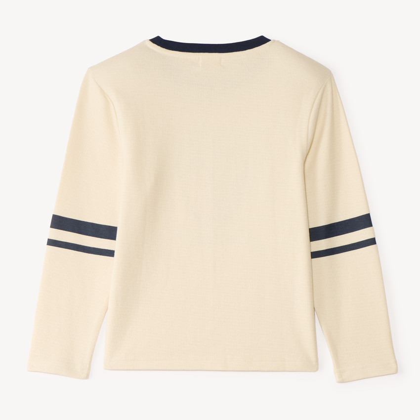 T-shirt garçon manches longues broderie fantaisie 