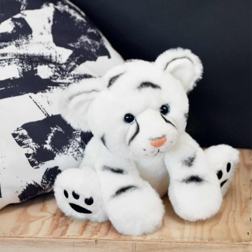 Peluche Bébé tigre blanc Terre Sauvage 18 cm  