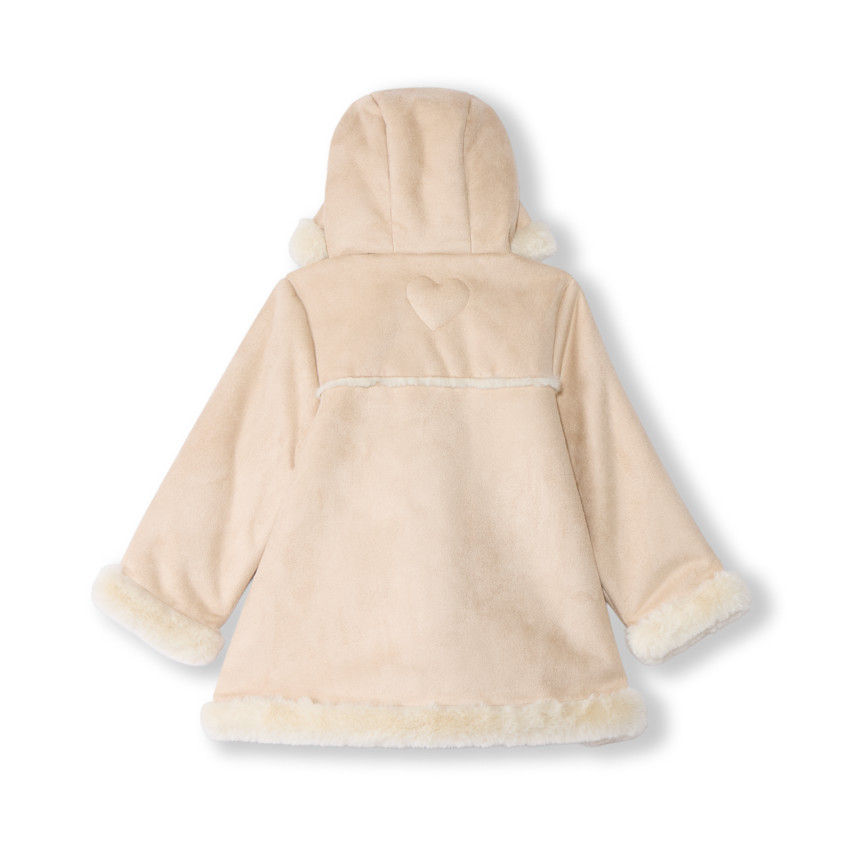 Manteau en suédine et sherpa effet fourrure pour bébé fille 
