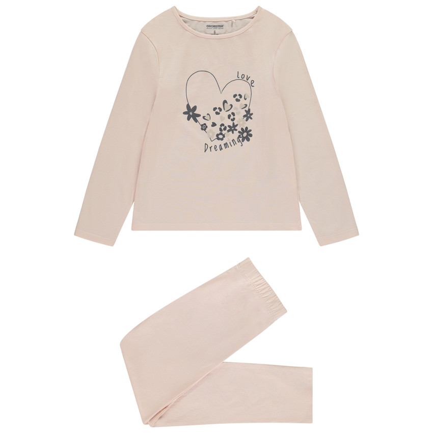 Set pyjama 2 pièces manches longues fantaisie pour fille