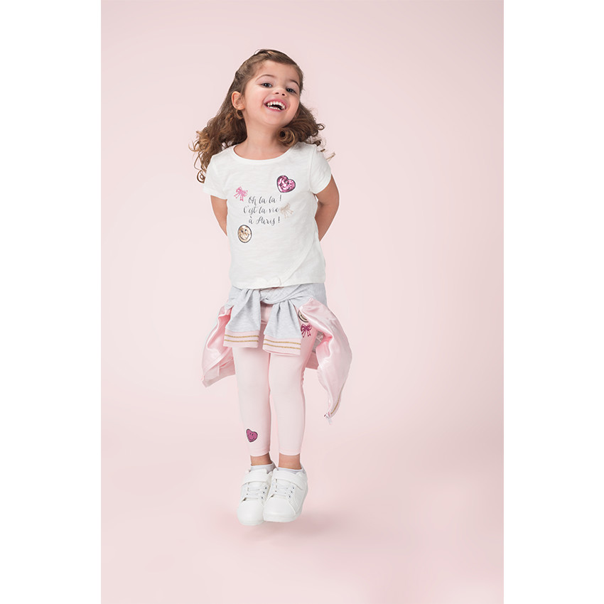 Jegging mi-mollet avec badge Smiley 