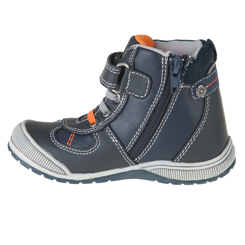 Bottillons aspect cuir à lacets et zip 