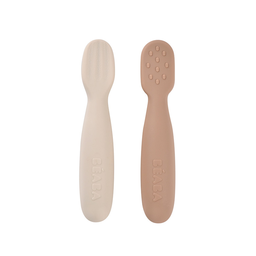Lot de 2 pré-cuillères texturées en silicone argile/pralin