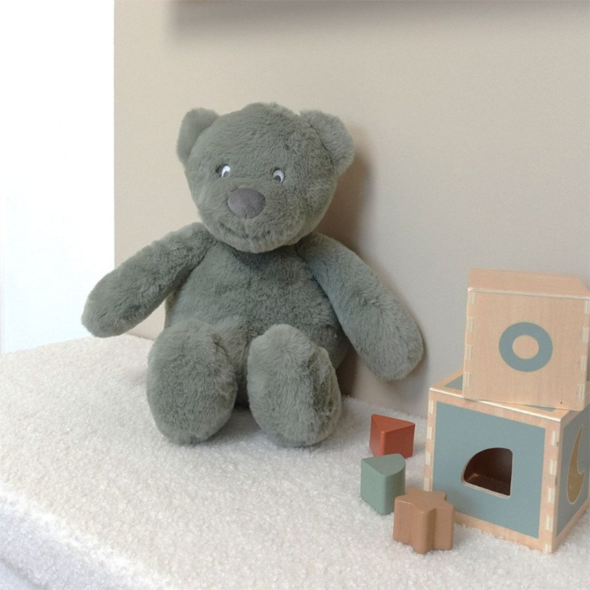 Peluche Ours Honey 45cm Vert Argile 
