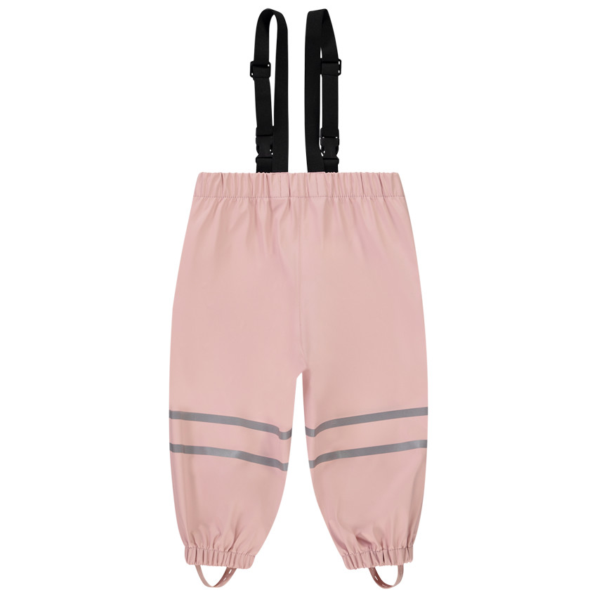 Pantalon de pluie waterproof à bretelles pour bébé fille 