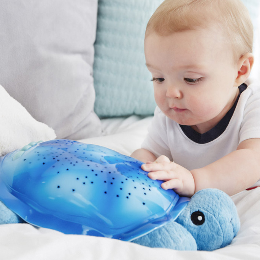 Peluche veilleuse bébé projection plafond Twilight Tortue Bleue - Made in  Bébé