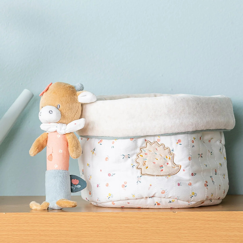 Peluche avec sifflet - Mila la vache - Beige foncé chaud - 20 cm 