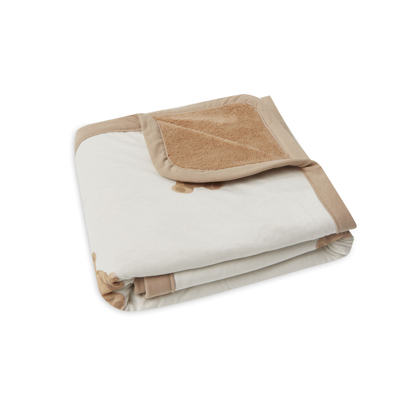 Couverture en jersey 75 x 100 cm Teddy Bear - Ecru (Jollein) - Image 1