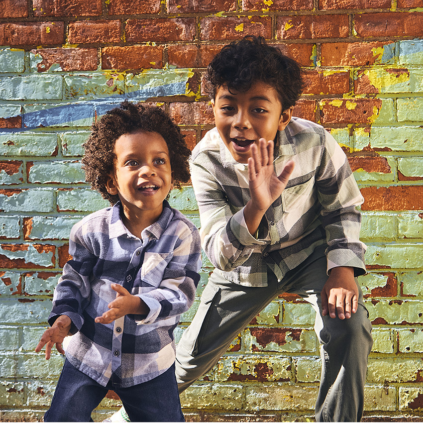 Chemise manches longues a carreaux pour bebe garcon Orchestra