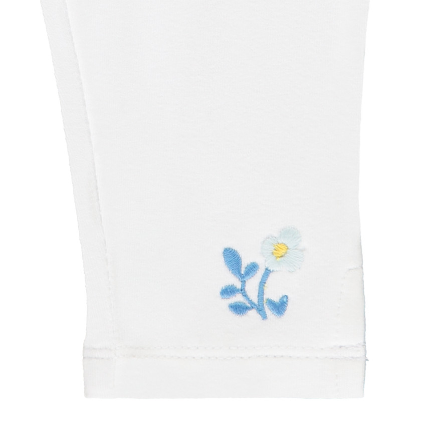 Ensemble tunique à fleurs plates + caleçon uni pour bébé fille 