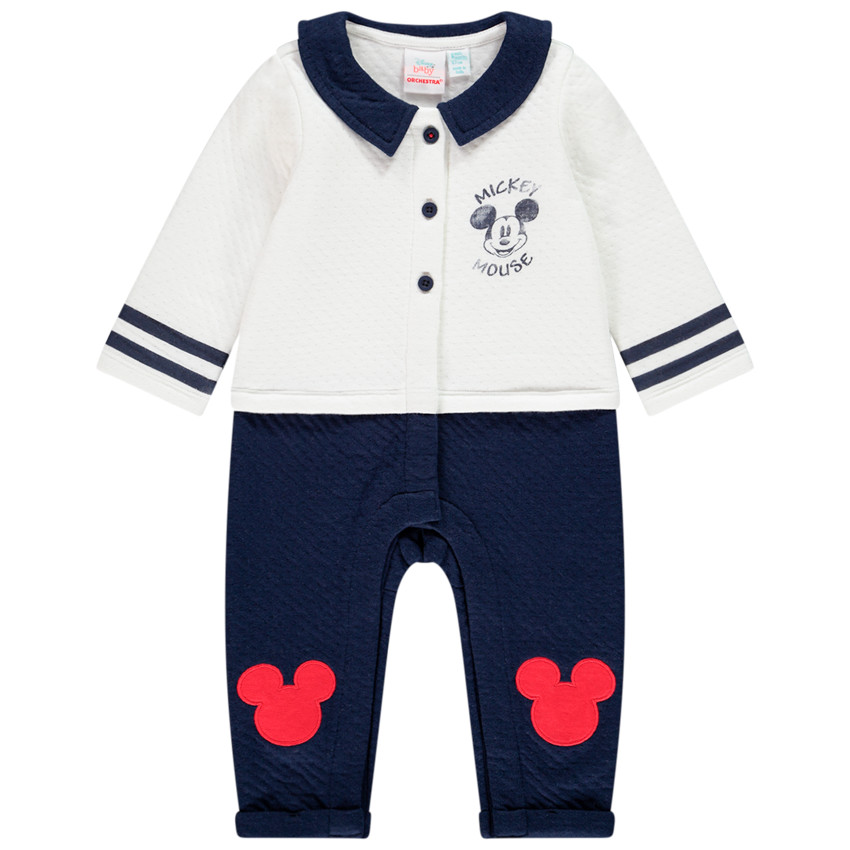 Combinaison effet 2 en 1 en maille print Mickey Disney pour bébé garçon 