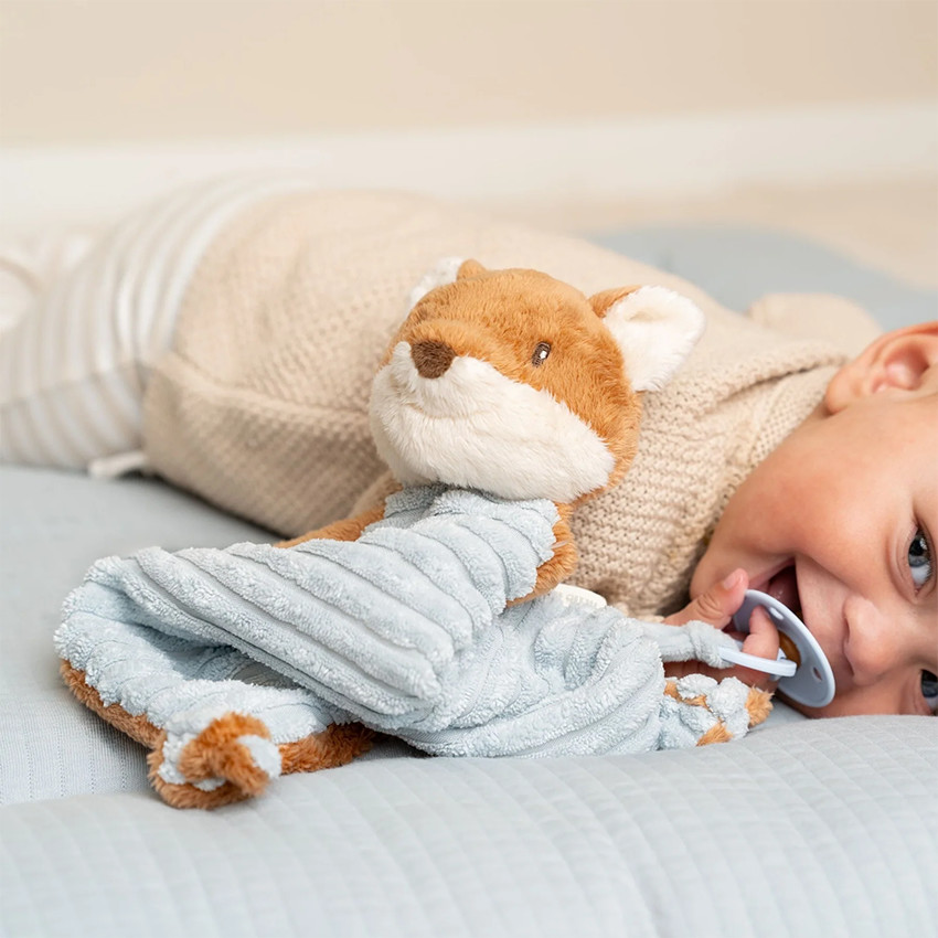 Doudou peluche renard Forest Friends bleu 