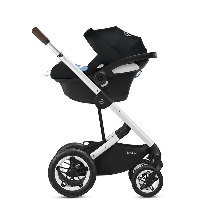 Poussette Talos S Lux - Châssis Silver - Siège Deep Black 