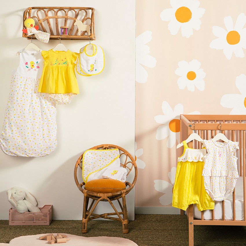 Set de bain avec cape et gant pour bébé fille 