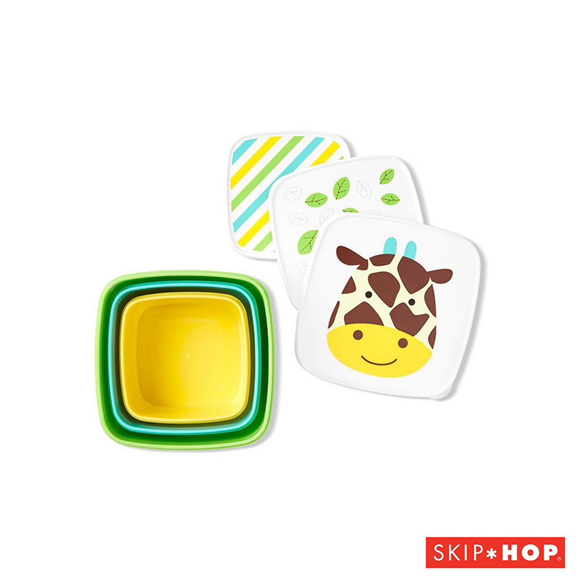 Set de 3 lunchbox - Girafe  