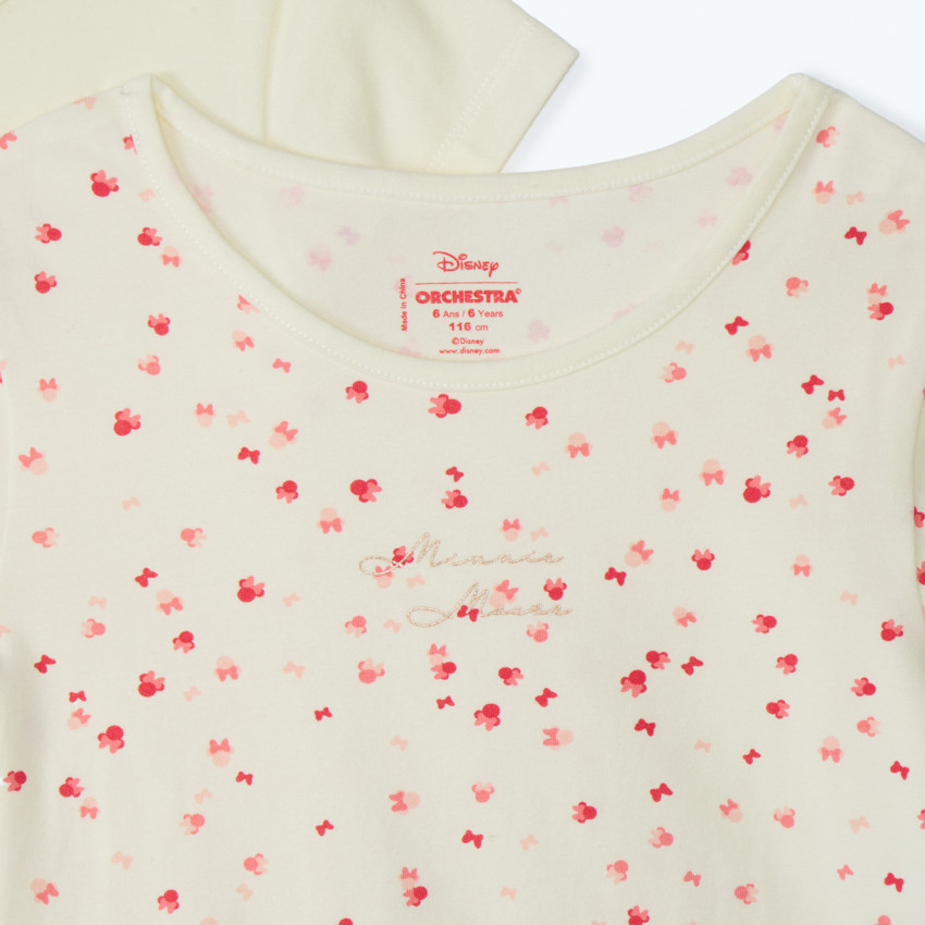 Lot de 3 maillots de corps manches courtes Minnie Disney pour fille 