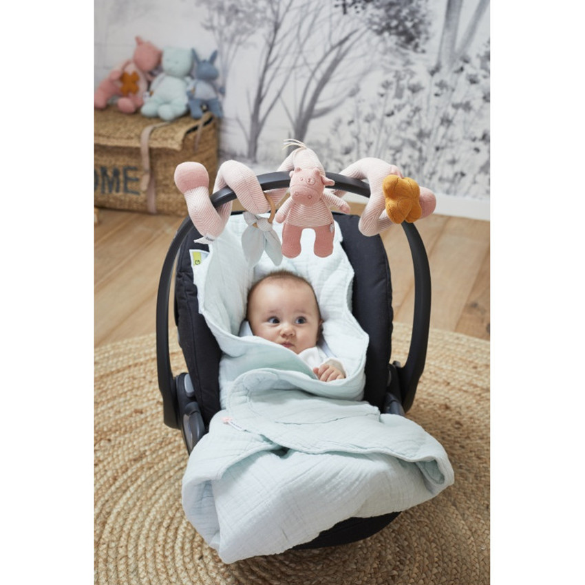 Spirale d'activités Lola en coton - Rose  