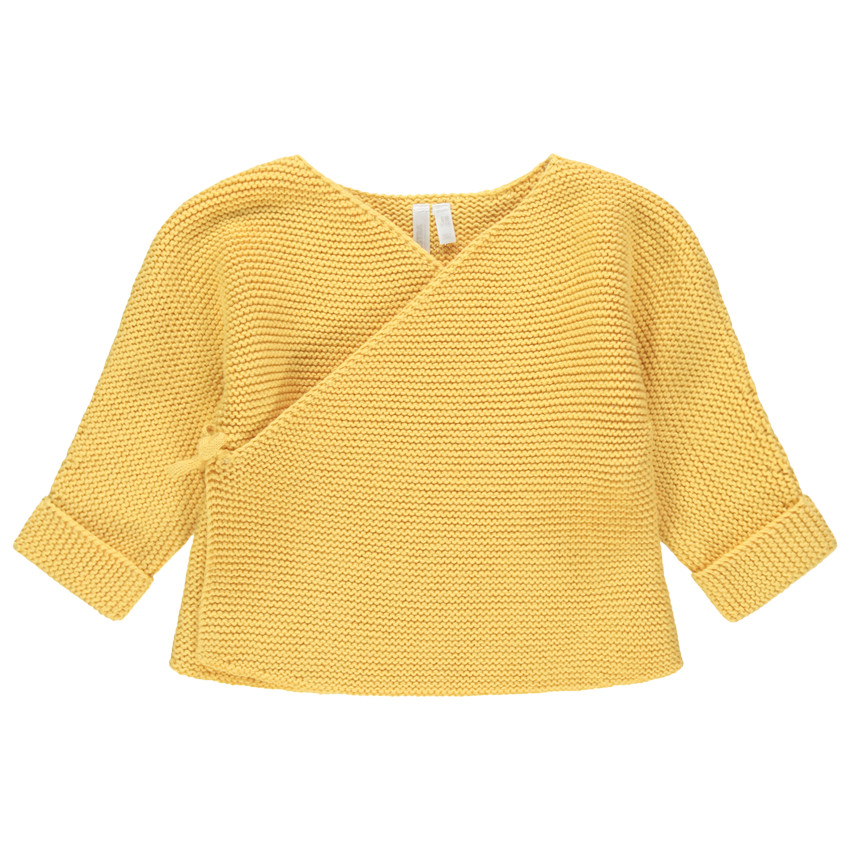 Gilet en tricot uni coton pour bébé garçon 