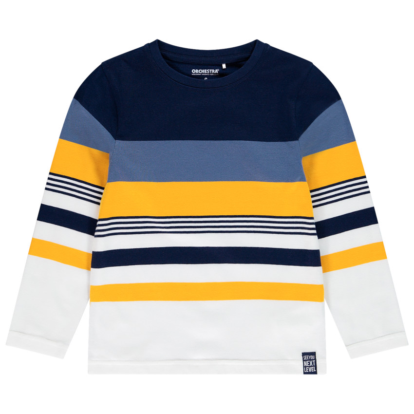T-shirt manches longues rayé pour enfant garçon 
