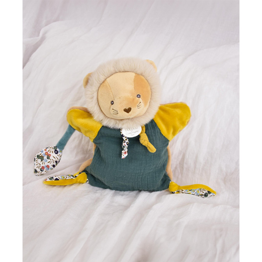 Doudou Marionnette Lion 25cm Boh'Aime  