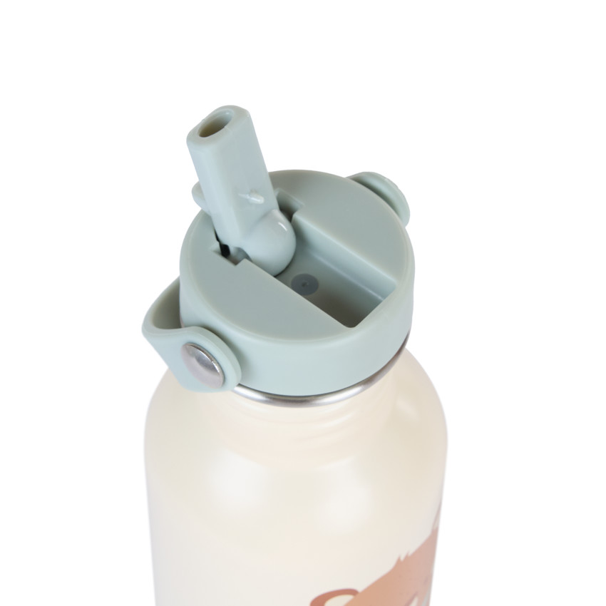 Gourde en Inox avec paille Roi des Forêts - 500 ml 