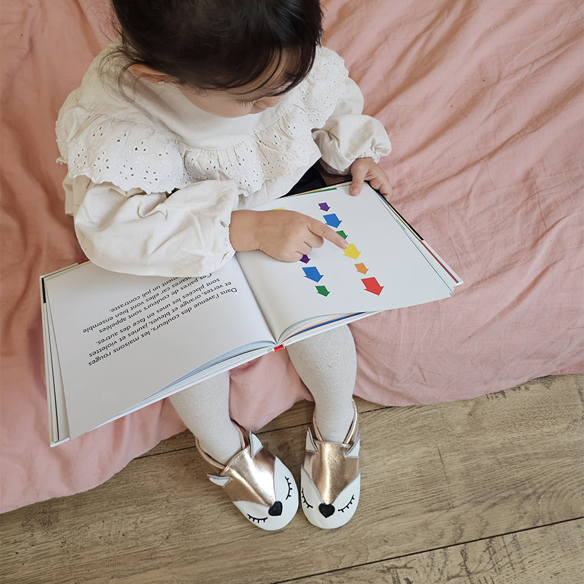 Chaussons bébé en cuir 2-3 ans Jade la renarde gold 