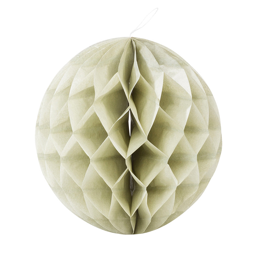 Set de 3 boules en papier effet alvéolé 