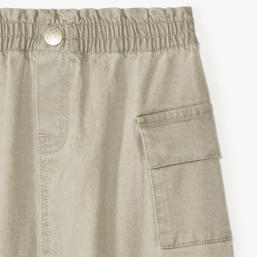 Jupe en denim avec poches cargo pour fille 