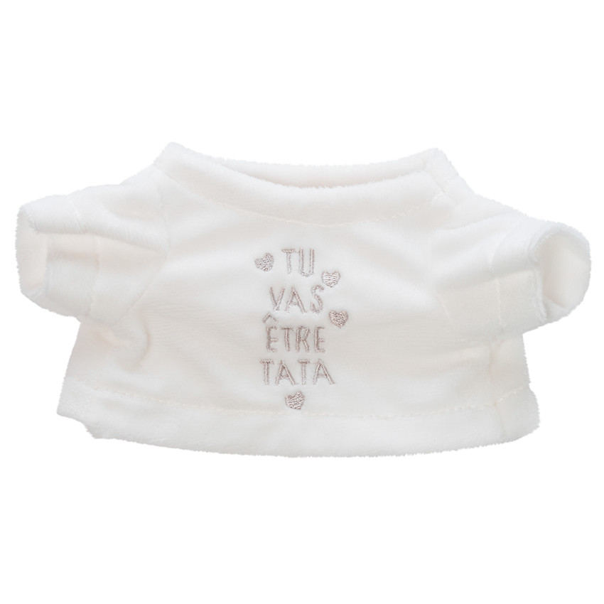 Habillage pour peluche annonce de naissance "tu vas être tata" 