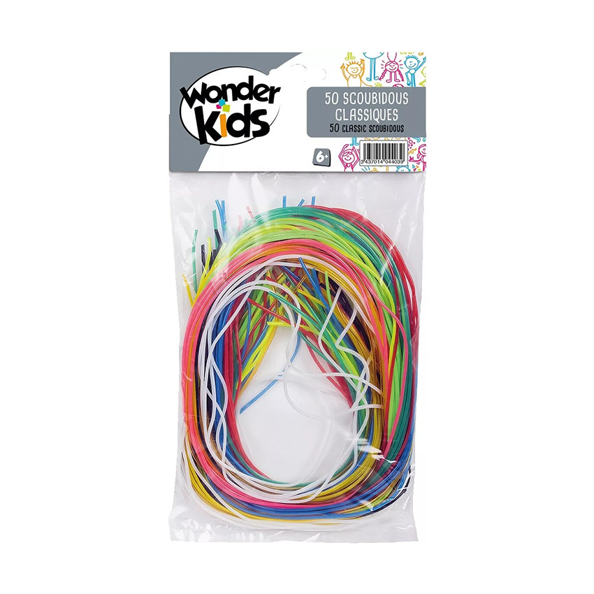 Lot de 50 scoubidous multicolores (modèle aléatoire) 