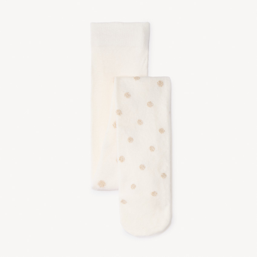 Collant épais imprimé pois brillants pour bébé fille 