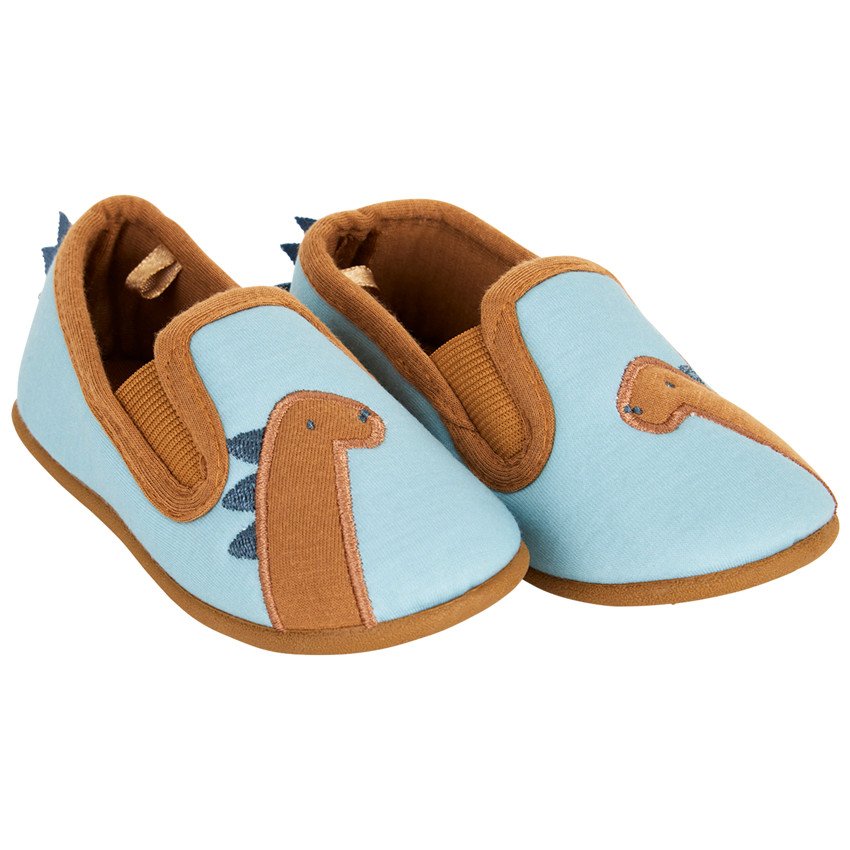 Chaussons bas patch brodé dinosaure pour garçon 