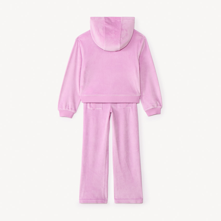 Ensemble gilet à capuche + jogging uni pour fille  