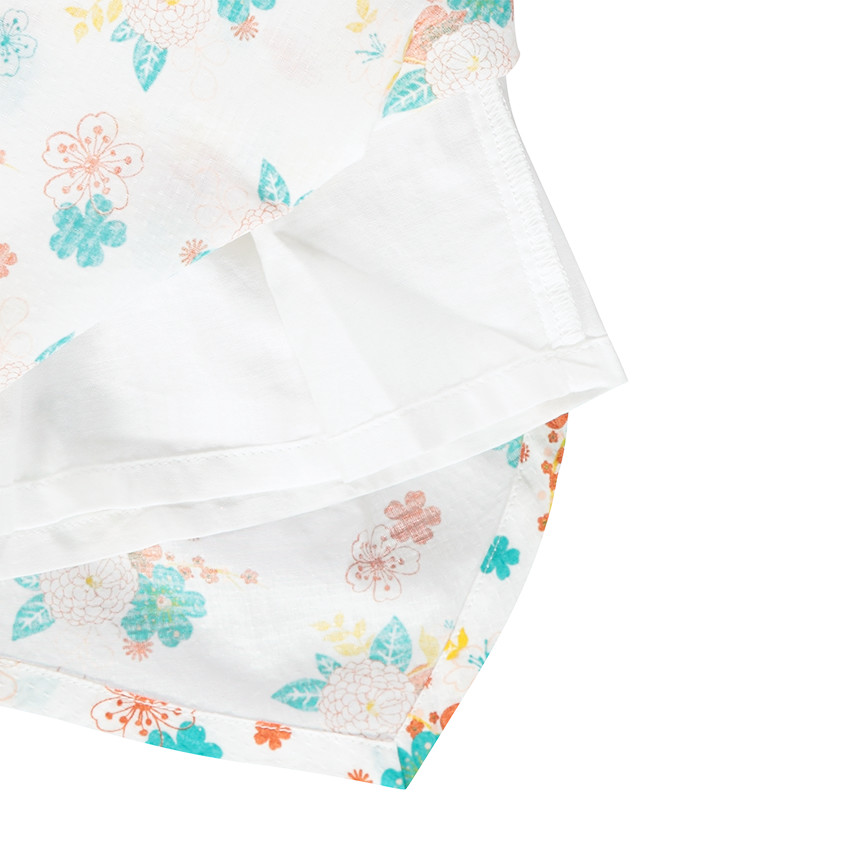 Robe fleurie en voile de coton 