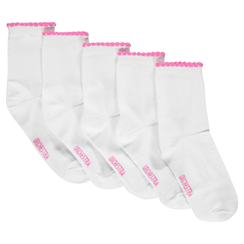 Lot de 5 paires de chaussettes unies 