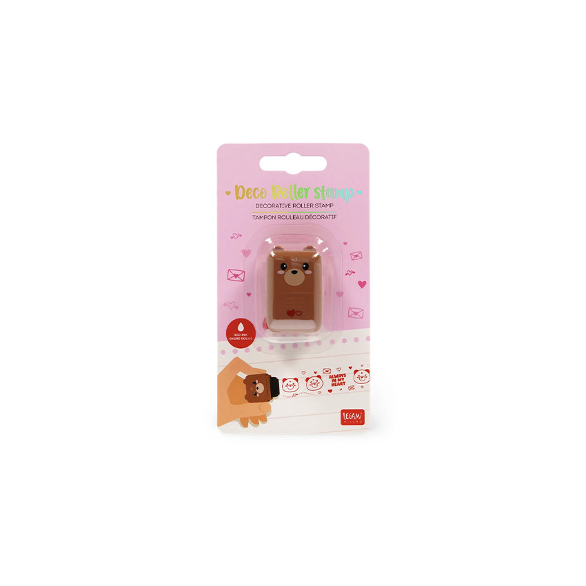 Tampon rouleau décoratif en forme d'ours 
