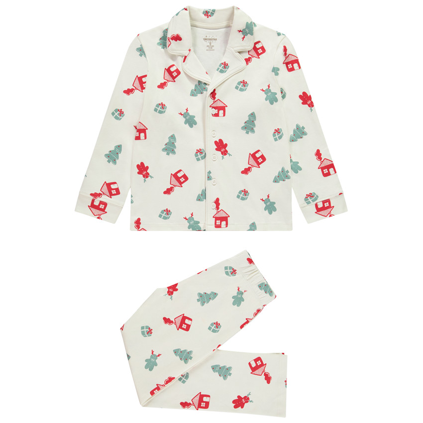 Set 2 pièces pyjama imprimé Noël fantaisie pour garçon