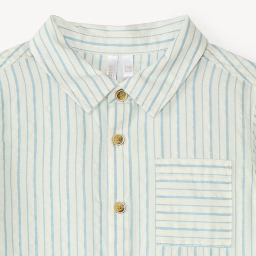 Chemise manches courtes à rayures pour bébé garçon  