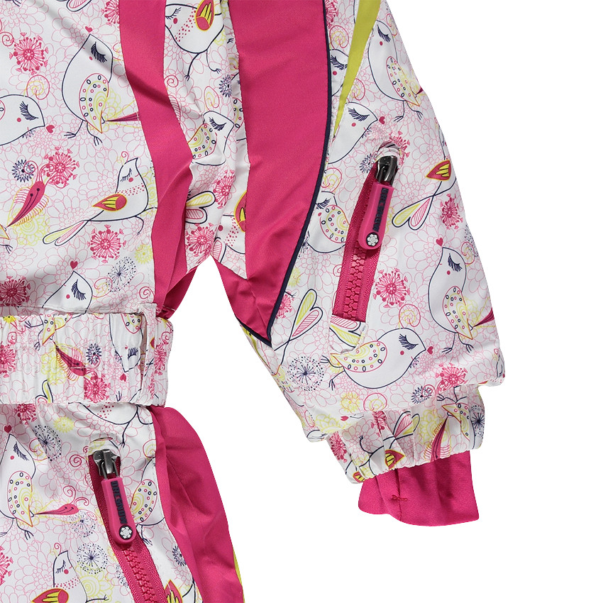 Combinaison de ski doublée micropolaire à capuche amovible 