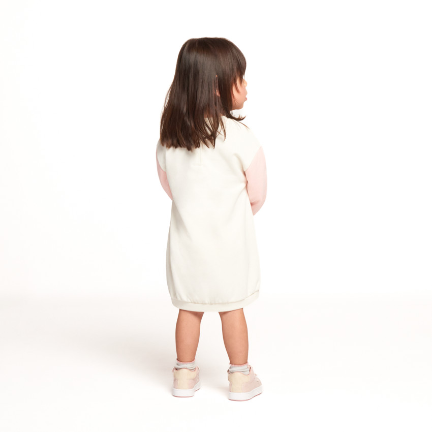 Robe sweat molletonnée avec papillon en pétales 3D pour bébé fille 